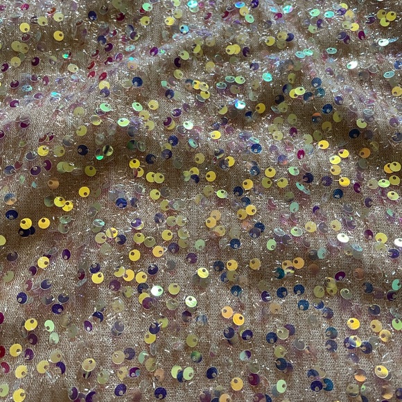 NWT Feditch Women's Sequin Two Piece Champagne  Sequin Mini Dress Size XL - Picture 14 of 16